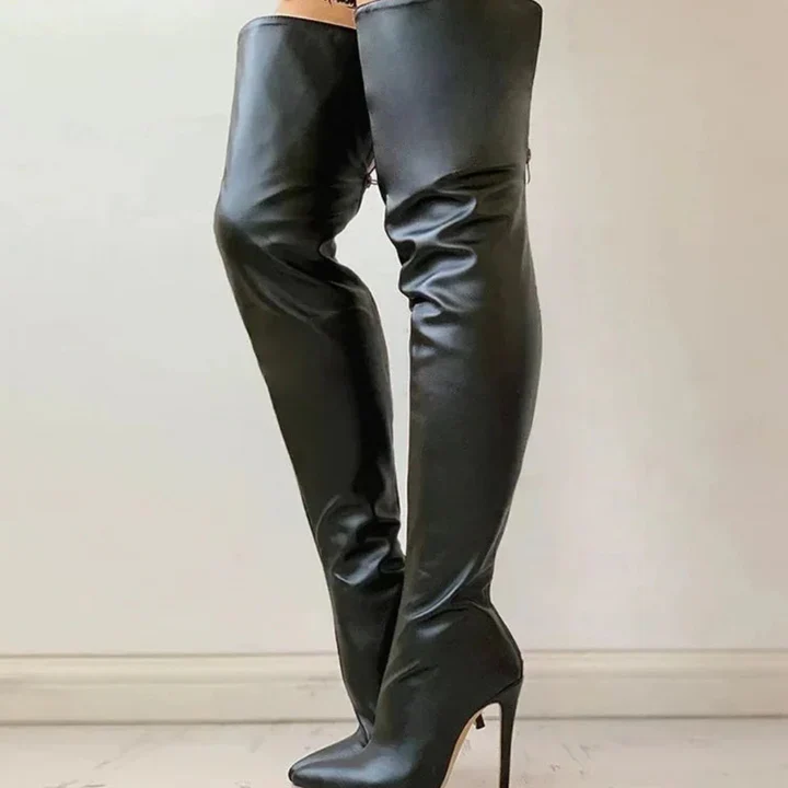 Bottes Confortables À Talons Hauts Pour Femmes | Cuisses Hautes – Image 3