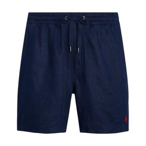 RALPH LAUREN short en lin marine