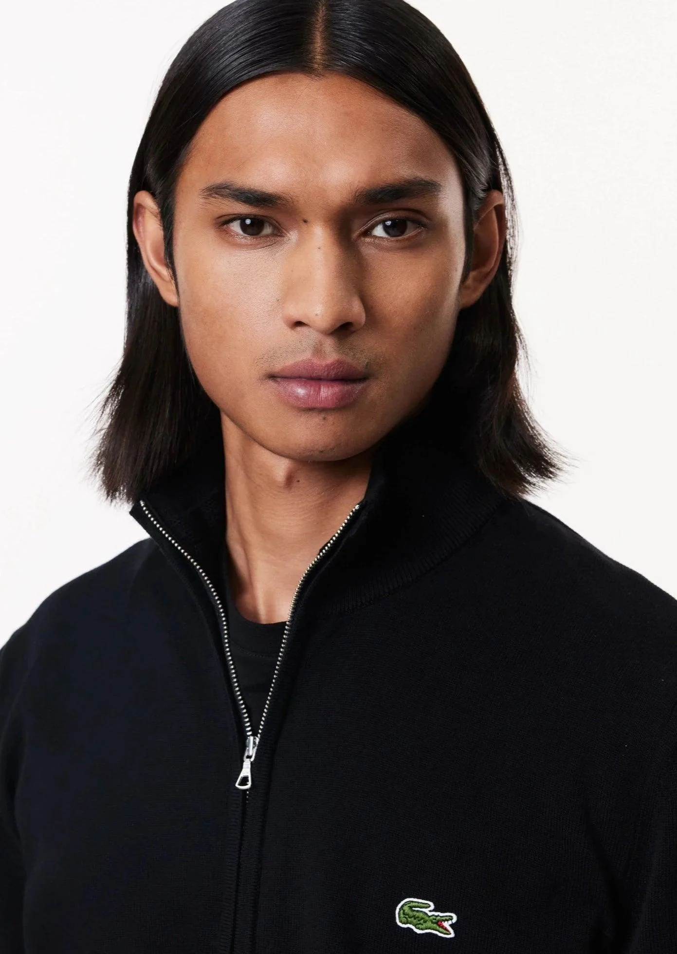 Gilet zippé Lacoste noir – Image 2