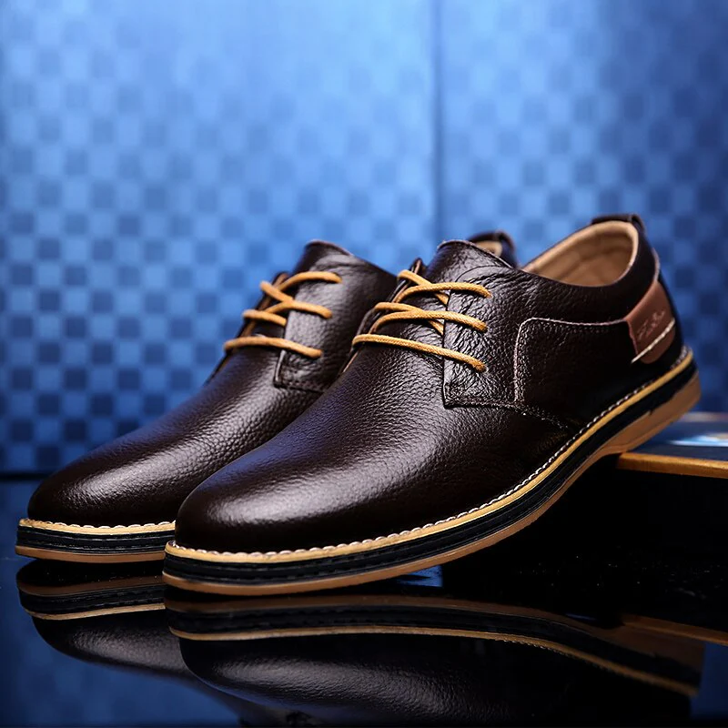 Chaussures Invités À Un Mariage Décontractées À Bout Rapporté Pour Hommes | À Lacets – Image 6