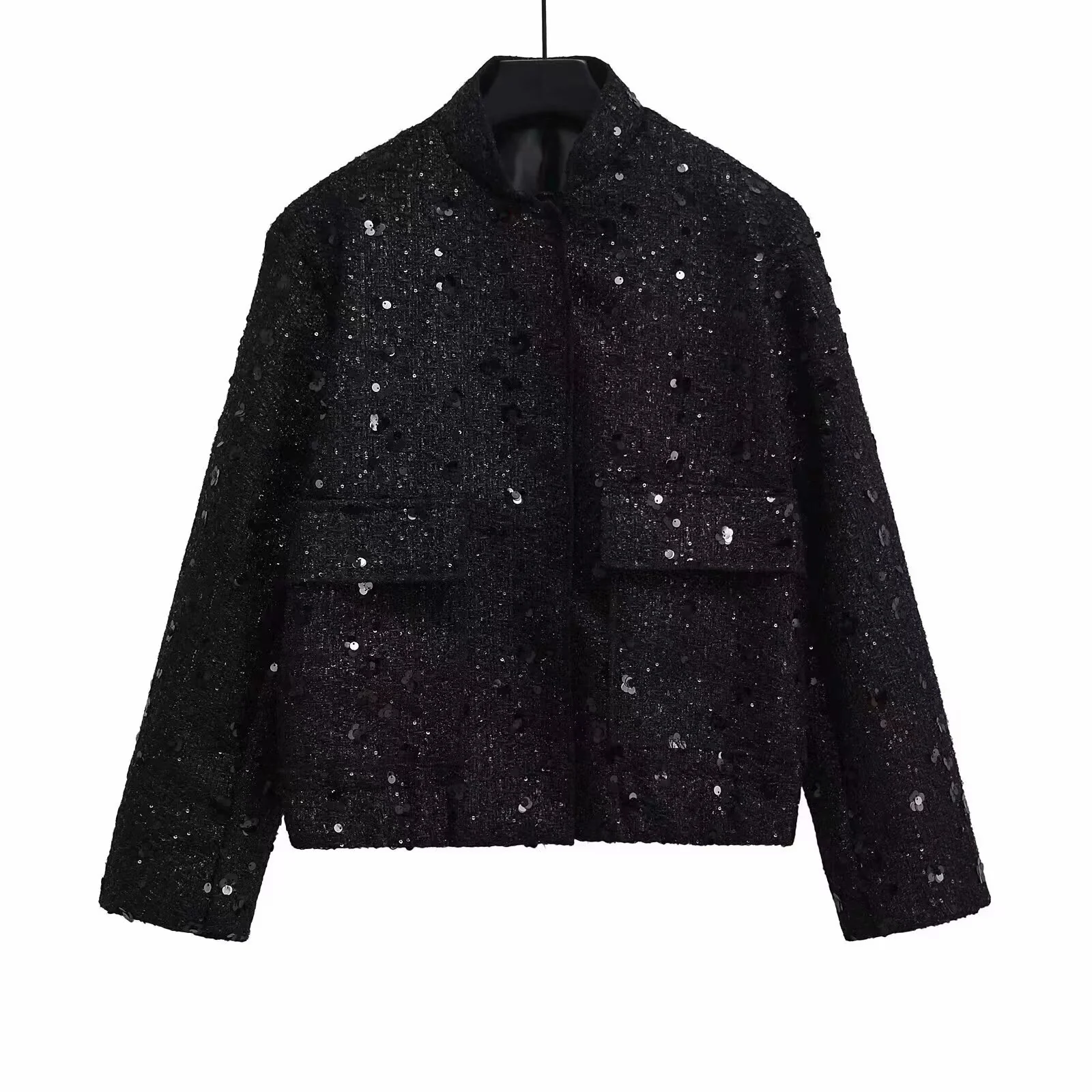 Veste De Femme Manches Longues Pailletten | Court – Image 3