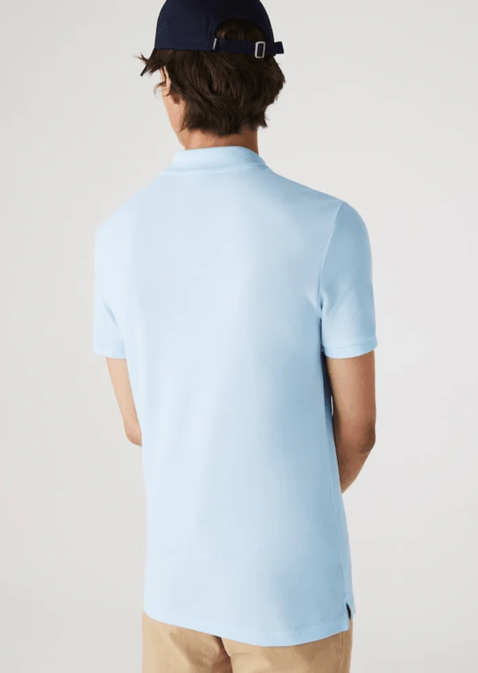 Polo Lacoste ajusté bleu clair – Image 2