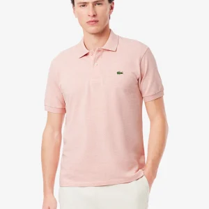 Polo Lacoste rose chiné