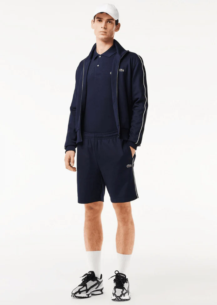 Polo manches longues Lacoste marine – Image 4