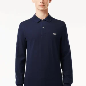 Polo manches longues Lacoste marine
