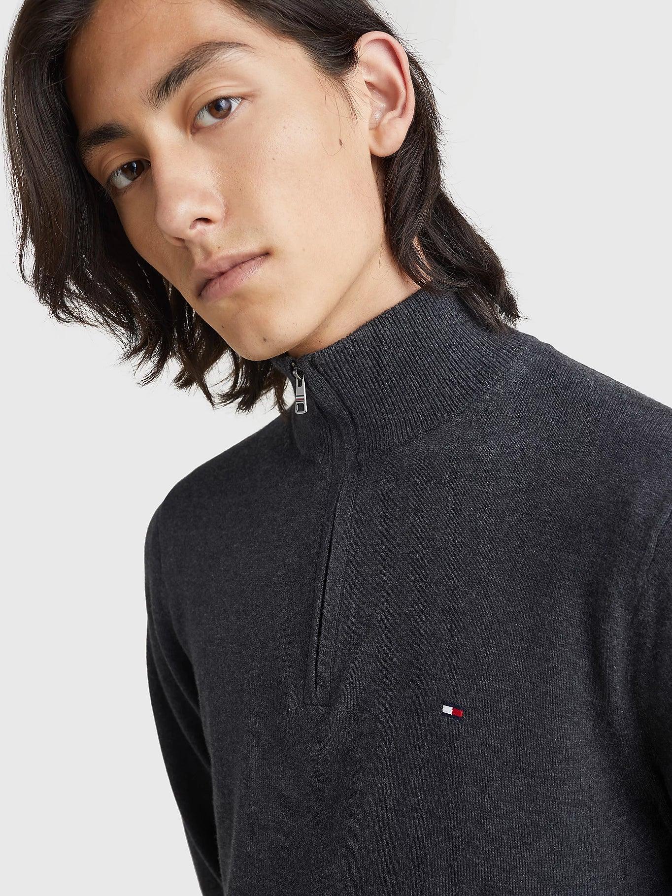Pull camionneur Tommy Hilfiger gris – Image 2