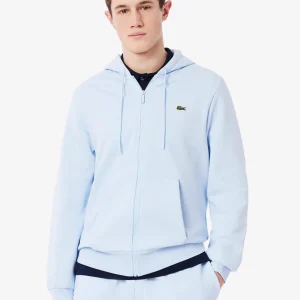 Sweat zippé à capuche Lacoste bleu