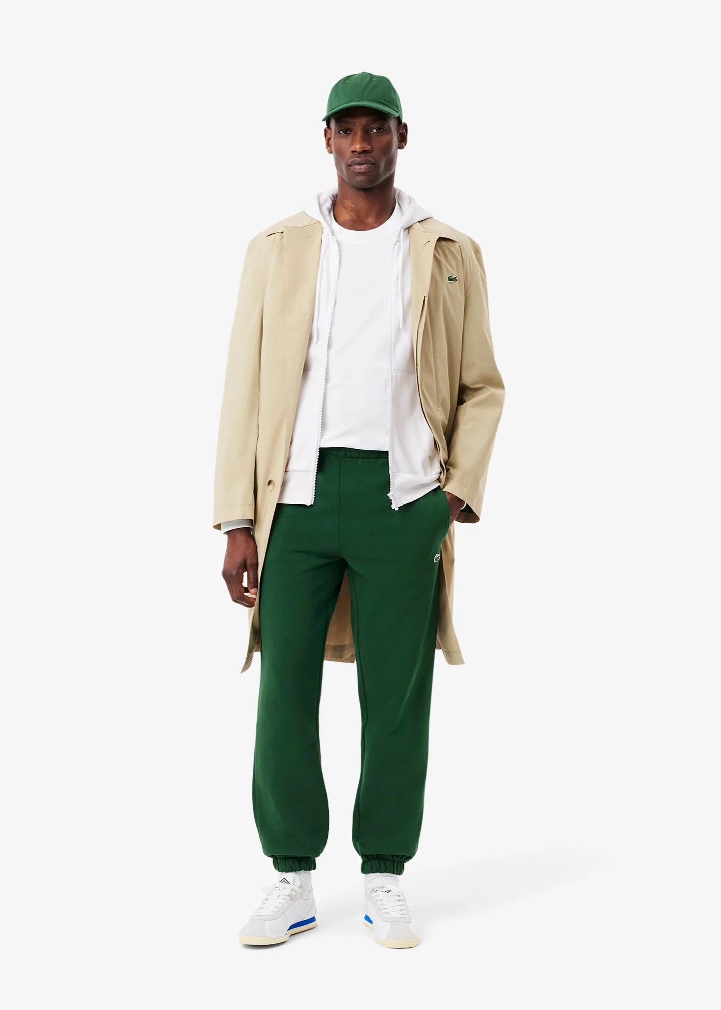 Sweat zippé à capuche Lacoste blanc – Image 7