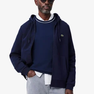 Sweat zippé à capuche Lacoste marine