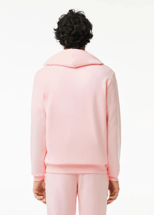 Sweat zippé à capuche Lacoste rose – Image 2