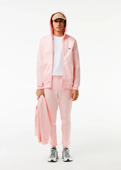 Sweat zippé à capuche Lacoste rose – Image 4