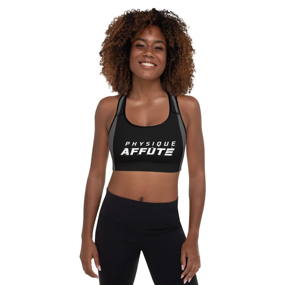 Brassière de Sport femme noir carbone