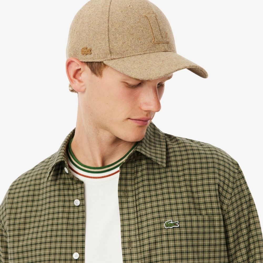 LACOSTE chemise flannelle olive – Image 2