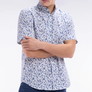 Chemise manches courtes à motifs Eden Park marine