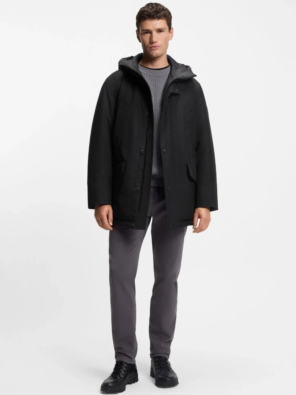 Parka déperlante BOSS noire – Image 4