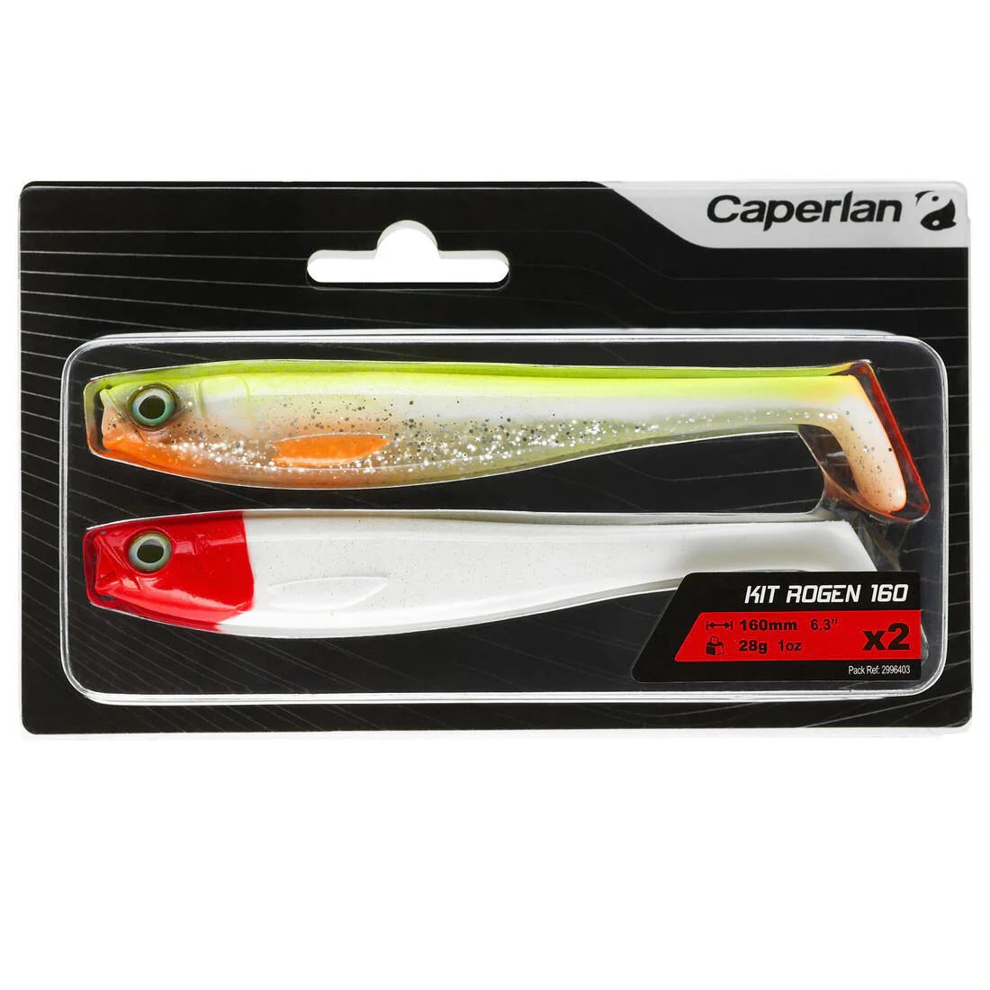 LEURRE SOUPLE PÊCHE DU SILURE KIT ROGEN 160 DOS JAUNE / TETE ROUGE – Image 6
