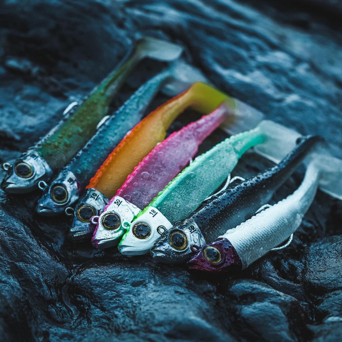 COMBO leurres souples shad texan anchois ANCHO 90 12g Ayu en mer – Image 6