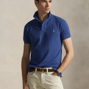 Polo Ralph Lauren ajusté bleu en coton piqué