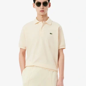 Polo L1212 Lacoste beige en coton