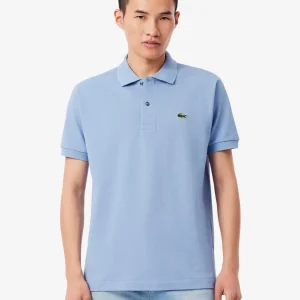Polo L1212 Lacoste bleu en coton