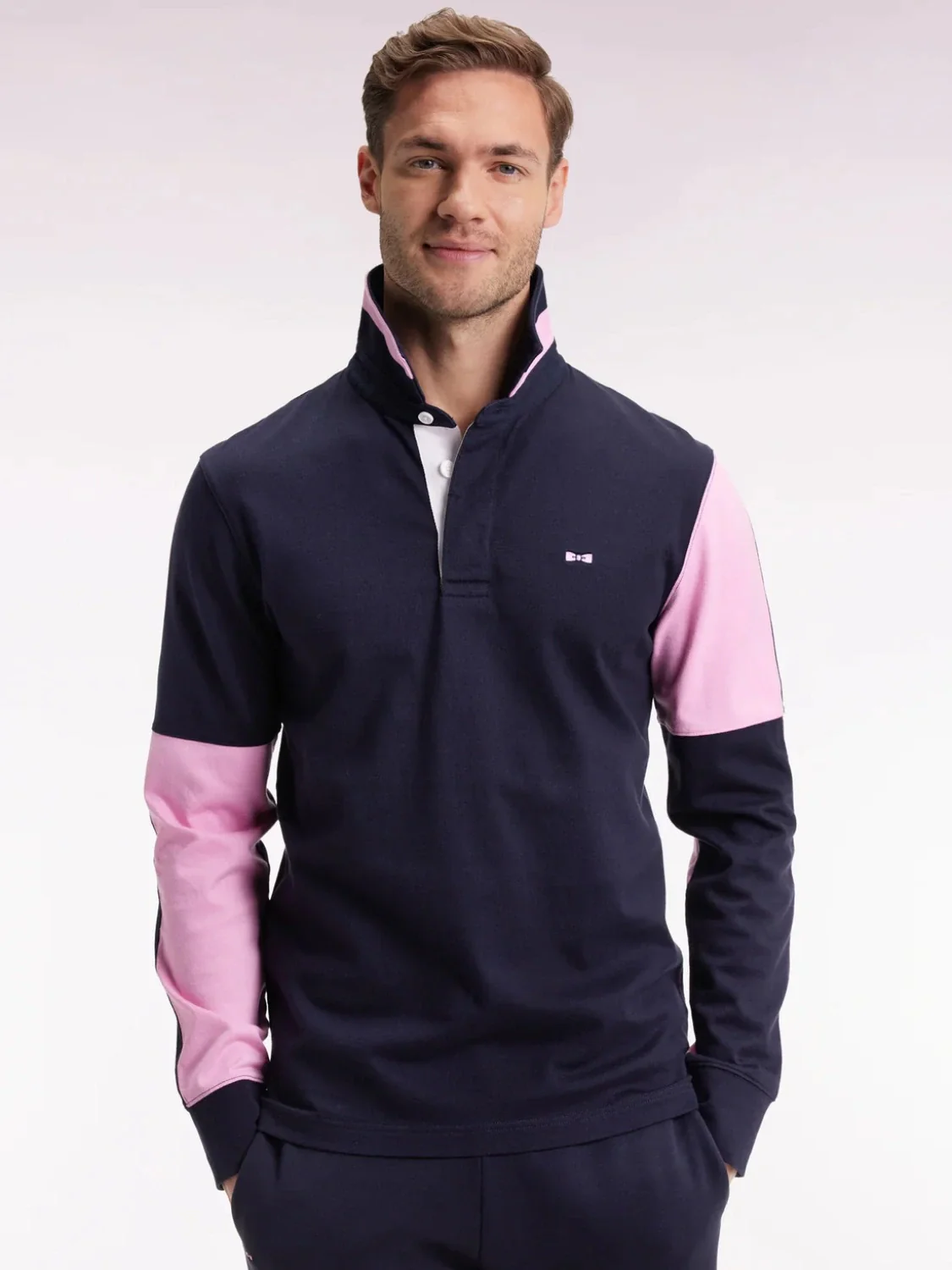 Polo manches longues Eden Park marine