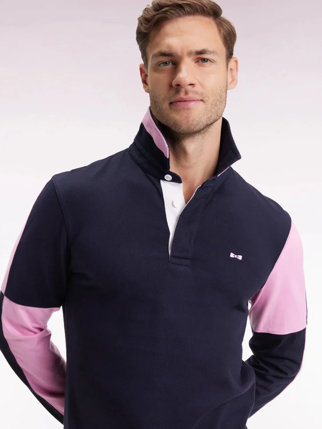Polo manches longues Eden Park marine – Image 2