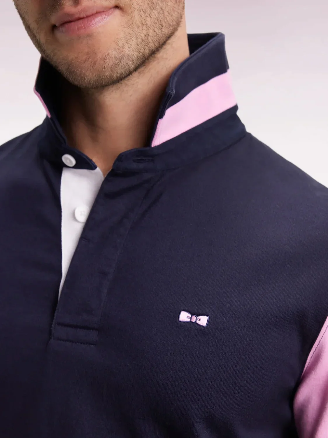Polo manches longues Eden Park marine – Image 3