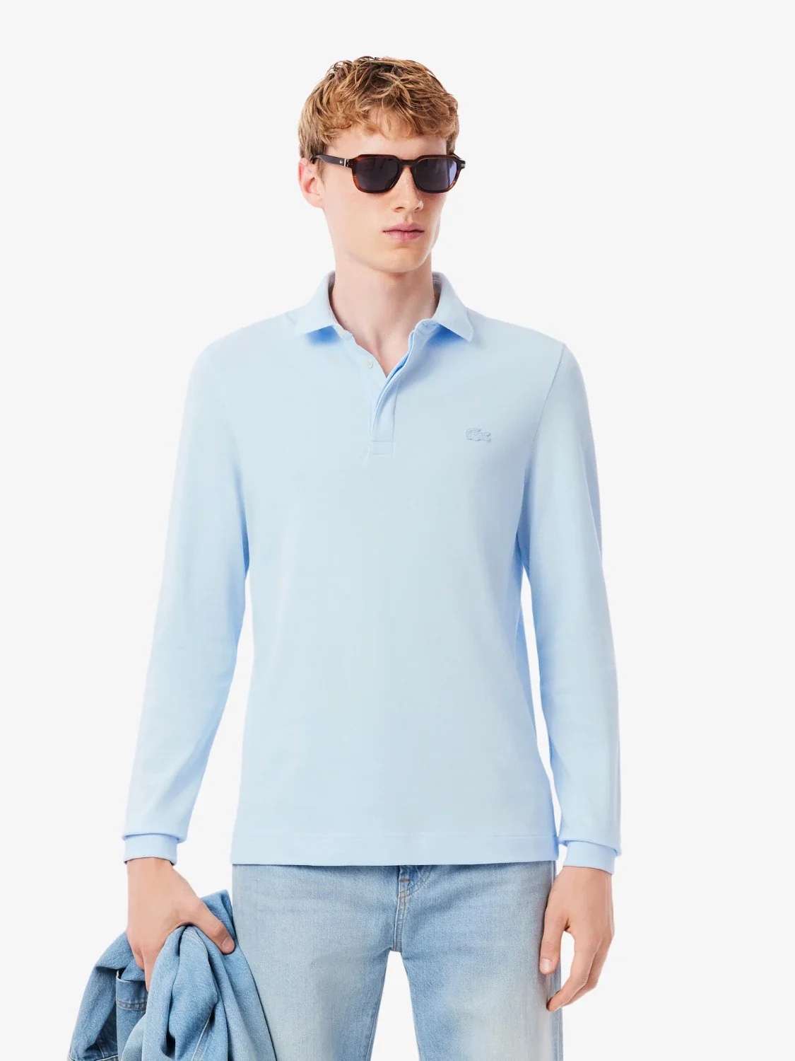 Polo Paris manches longues Lacoste bleu