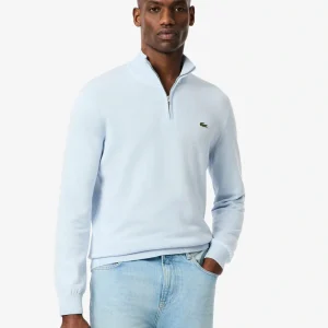 Pull camionneur Lacoste bleu en coton