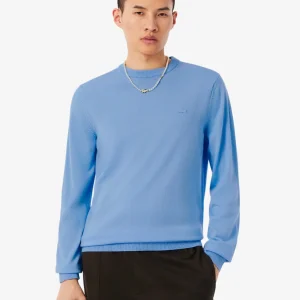 Pull Lacoste bleu en laine