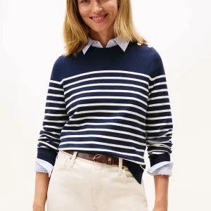 Pull marinière femme Tommy Hilfiger marine