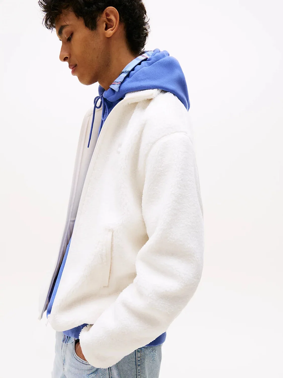Sweat polaire Tommy Jeans blanc – Image 3