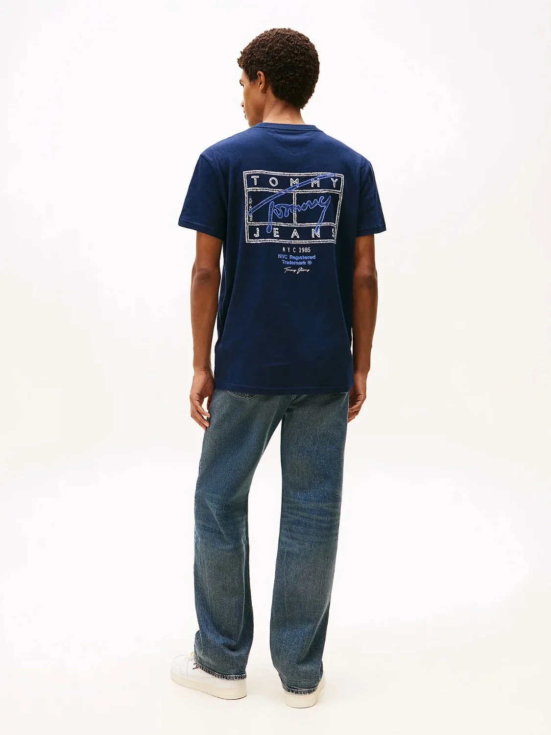 T-Shirt Tommy Jeans marine en coton – Image 4