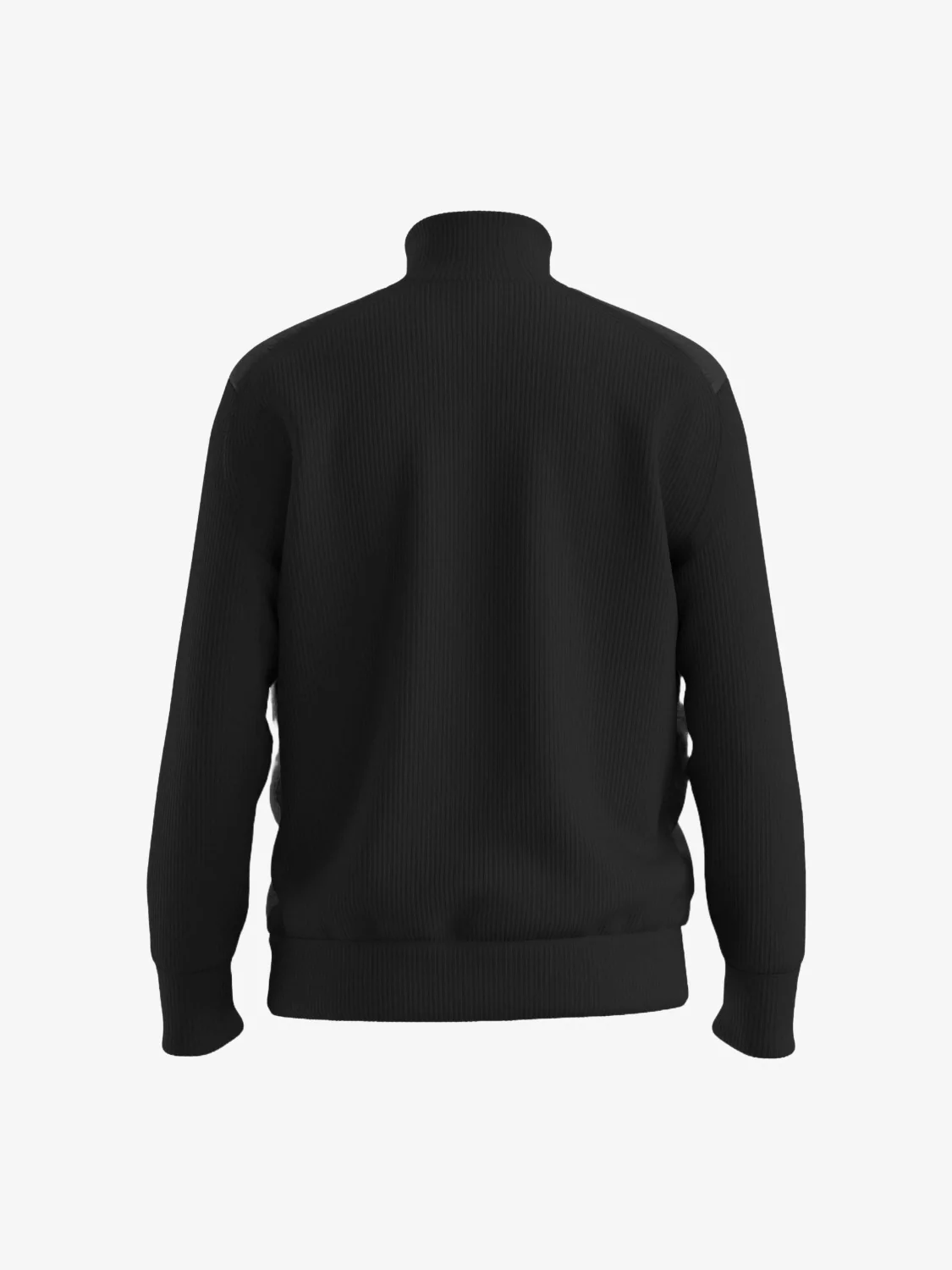 Veste bi-matière BOSS noire en laine – Image 2