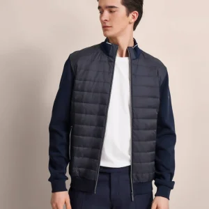 Veste bi matière Bugatti marine